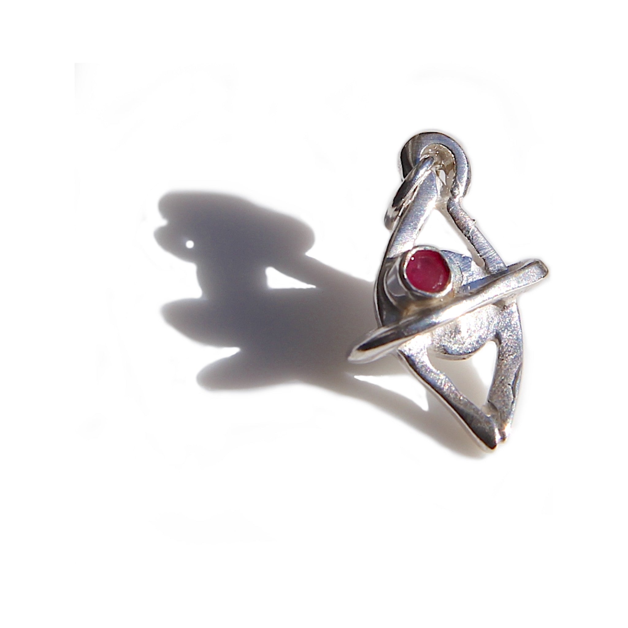 Saturn Eye Charm with ruby