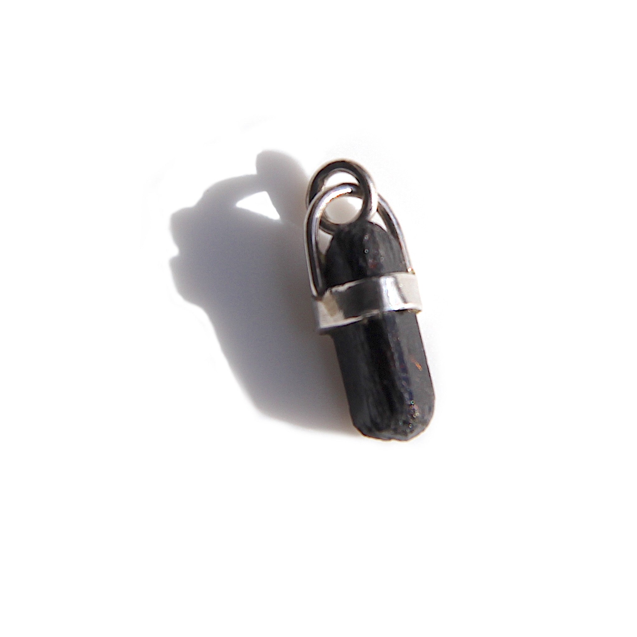 Raw Black Tourmaline charm