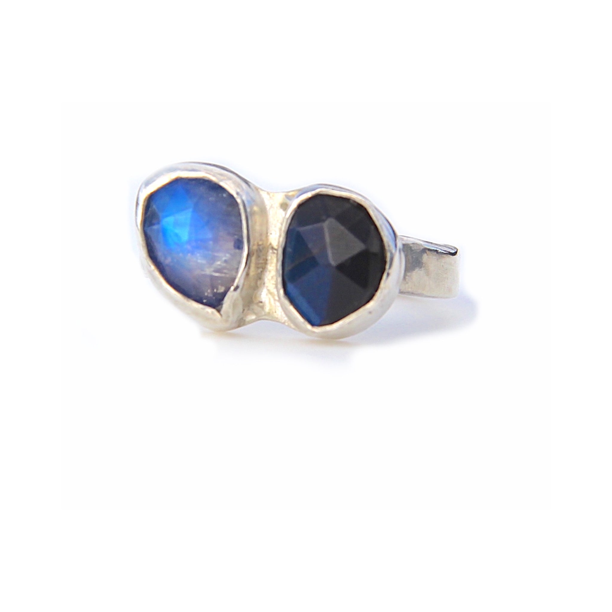 Moonstone and Labradorite Ring