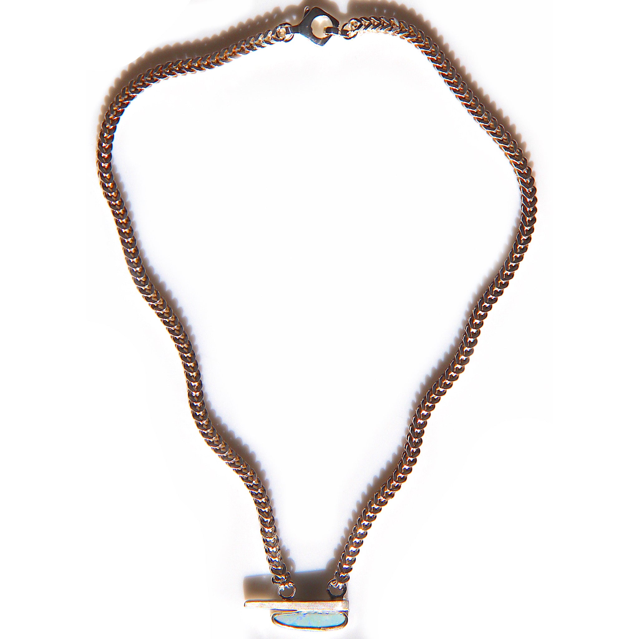 Opal Bar Necklace