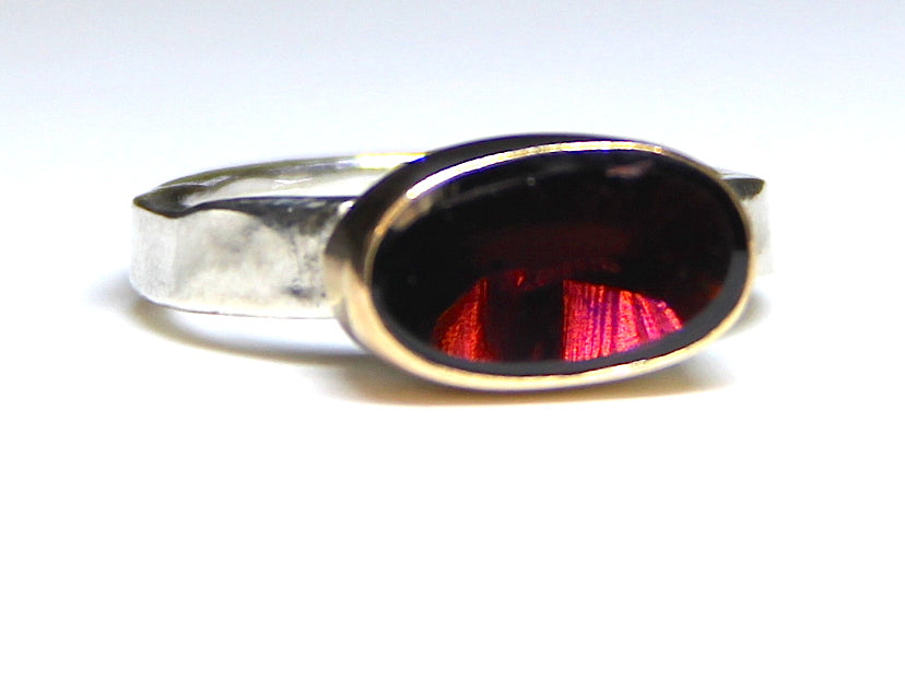 Mirror Tourmaline Oval Ring